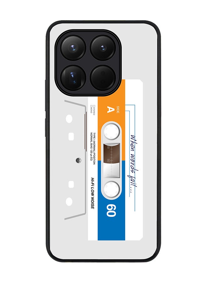 For Xiaomi 15T Case,Slim fit Camera Protection, Shockproof Thin Phone cover  - When Words Fail (White Tape)